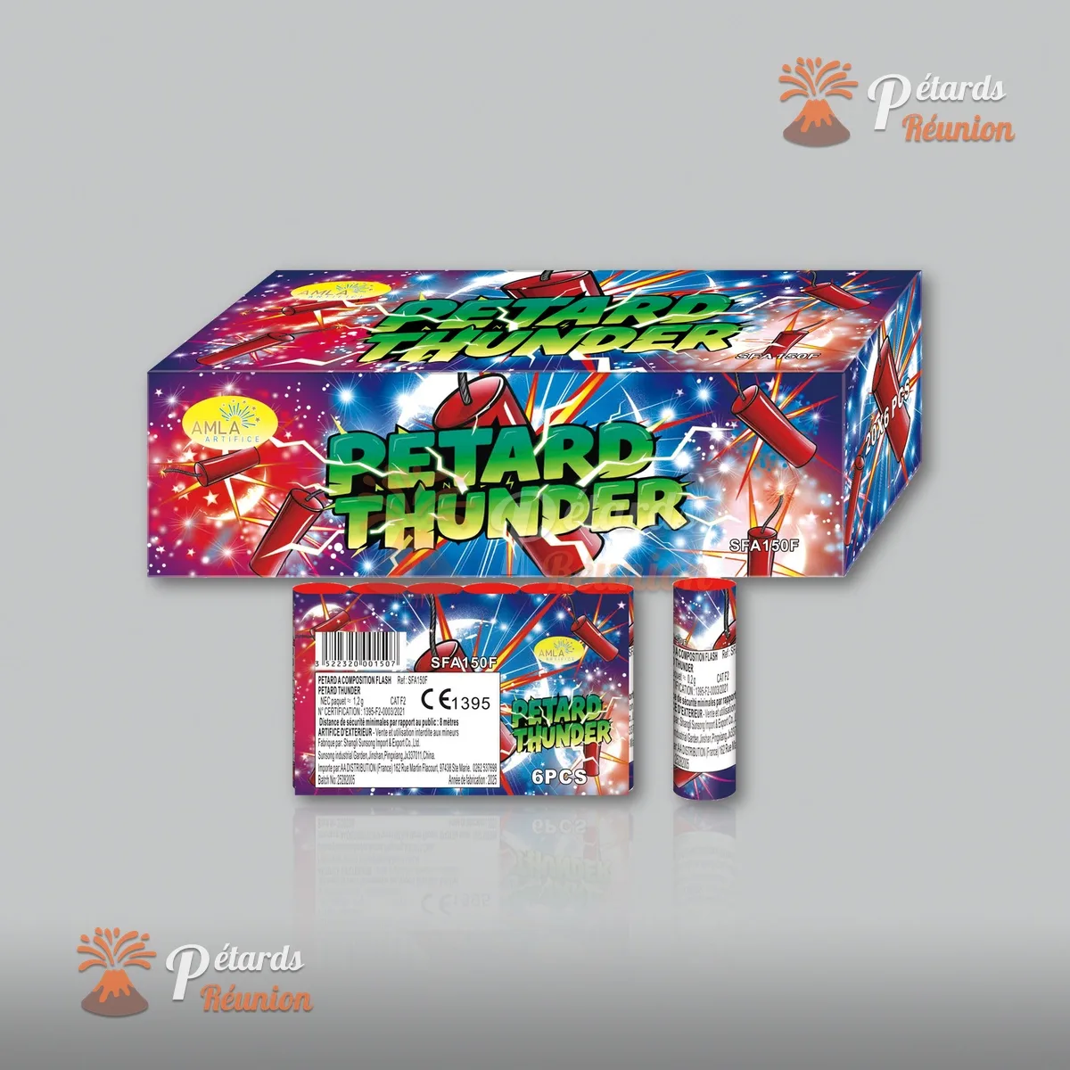 Pétard Thunder - pétards à composition flash F2 La Réunion