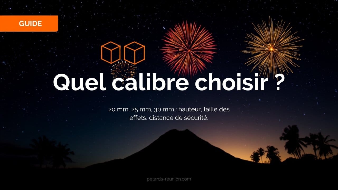 Calibre feu d'artifice 20mm 25mm 30mm - guide comparatif