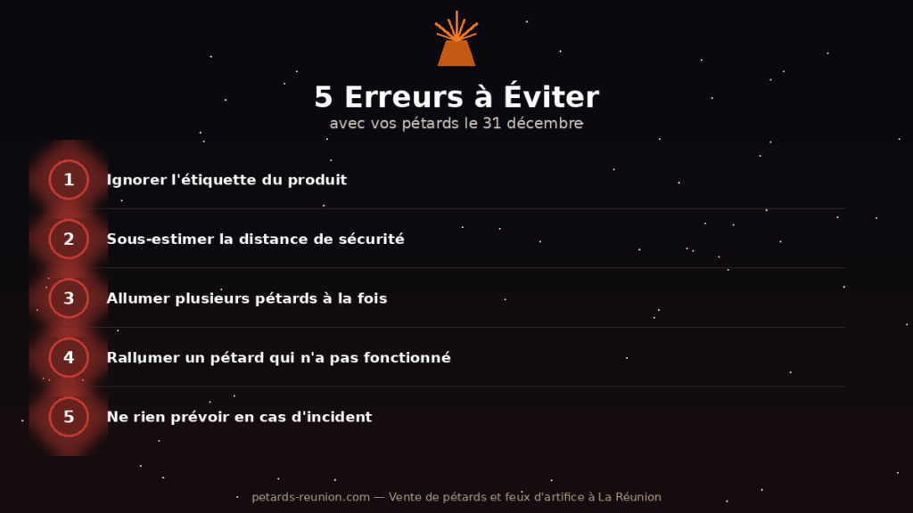 5 erreurs à éviter avec vos pétards le 31 décembre