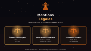 Mentions légales - Pétards Réunion